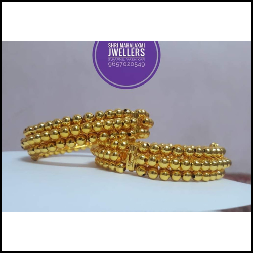 Broad Beaded Tode in Real Gold