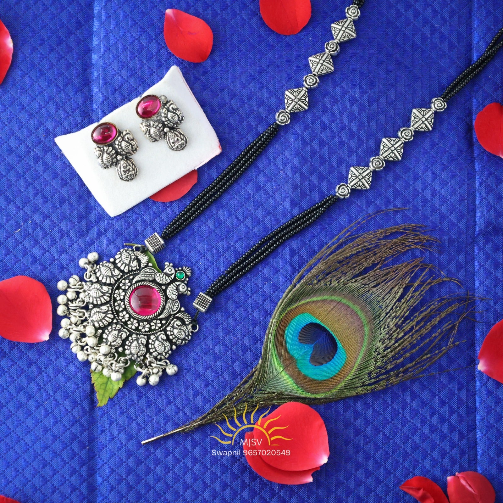 Silver Oxi Mayuri Mangalsutra