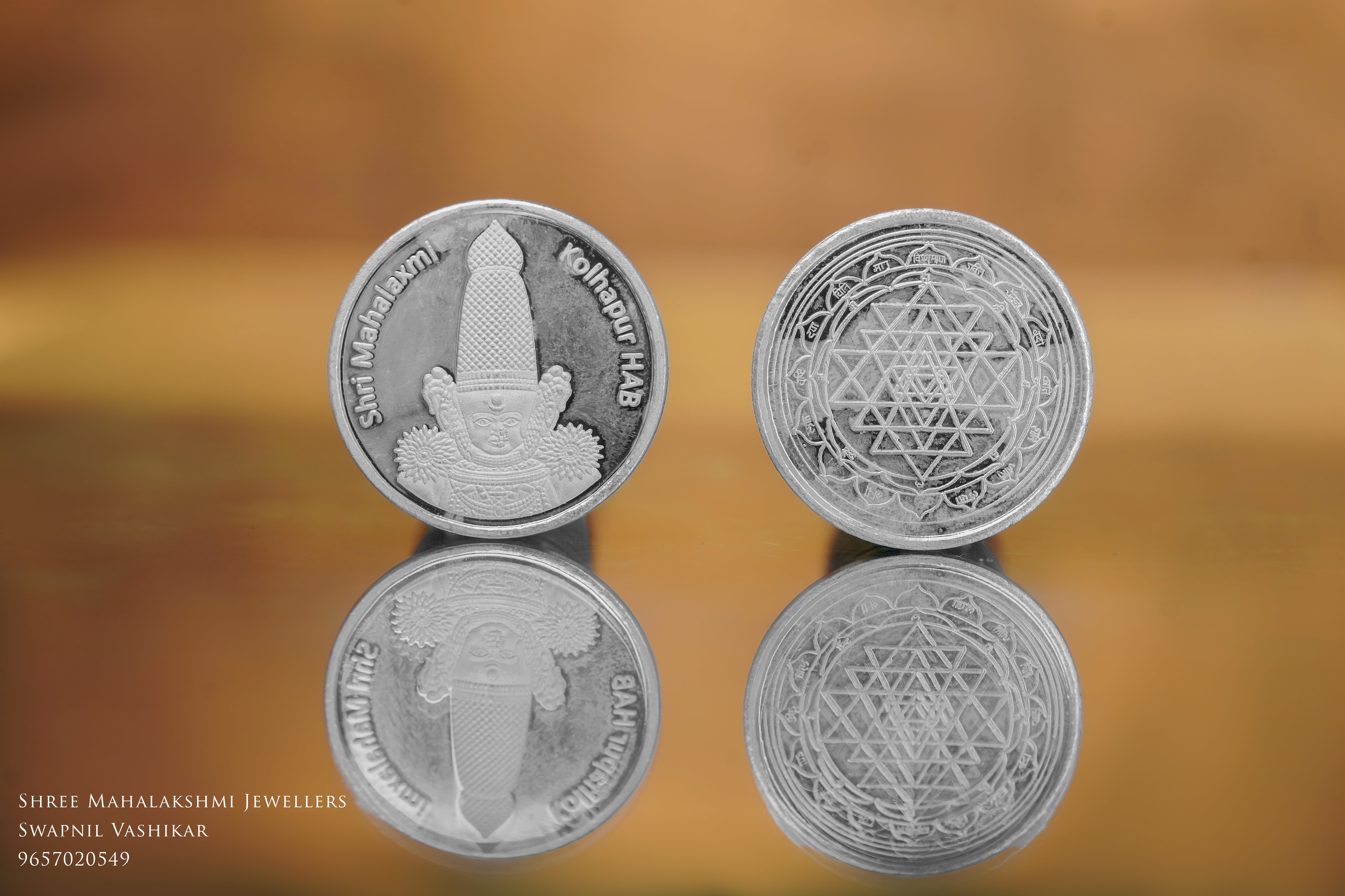 Kolhapur mahalaxmi silver coin