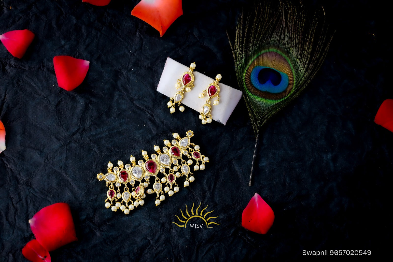 Seven Stone Red White Tanmani