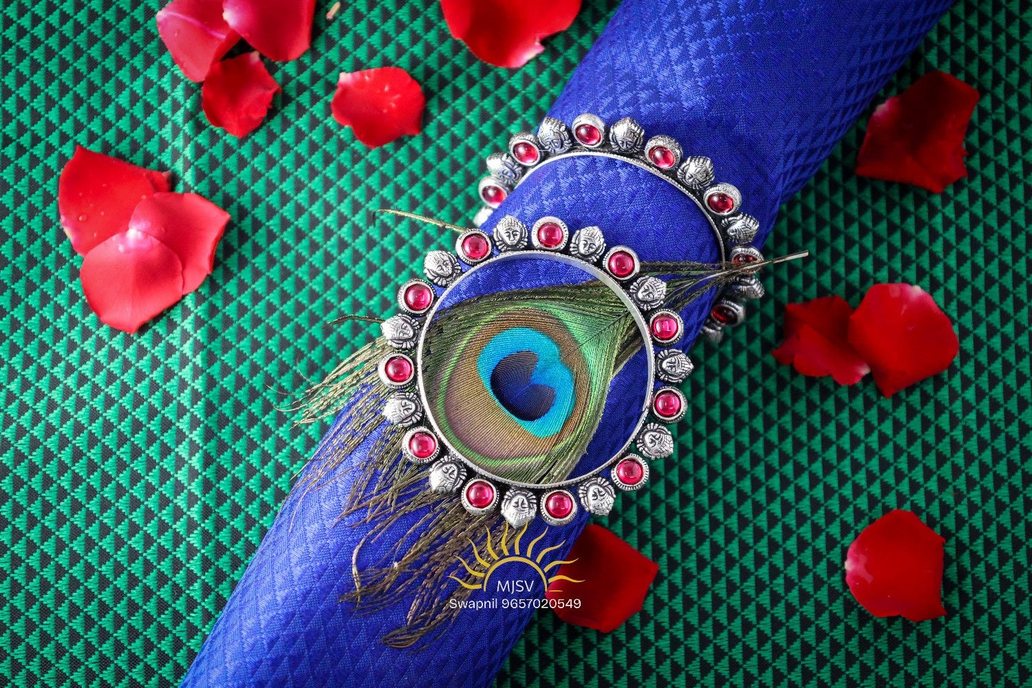 Silver Oxidised Durga Bangles