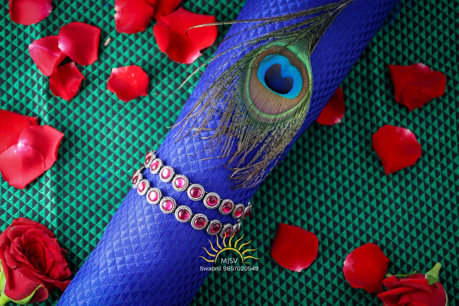 Silver Oxidised Rudra Bangles