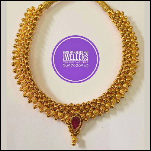 Kolhapuri thushi in real gold - 4019