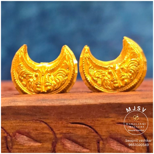 Real gold Kirtimukh chandrakor tops