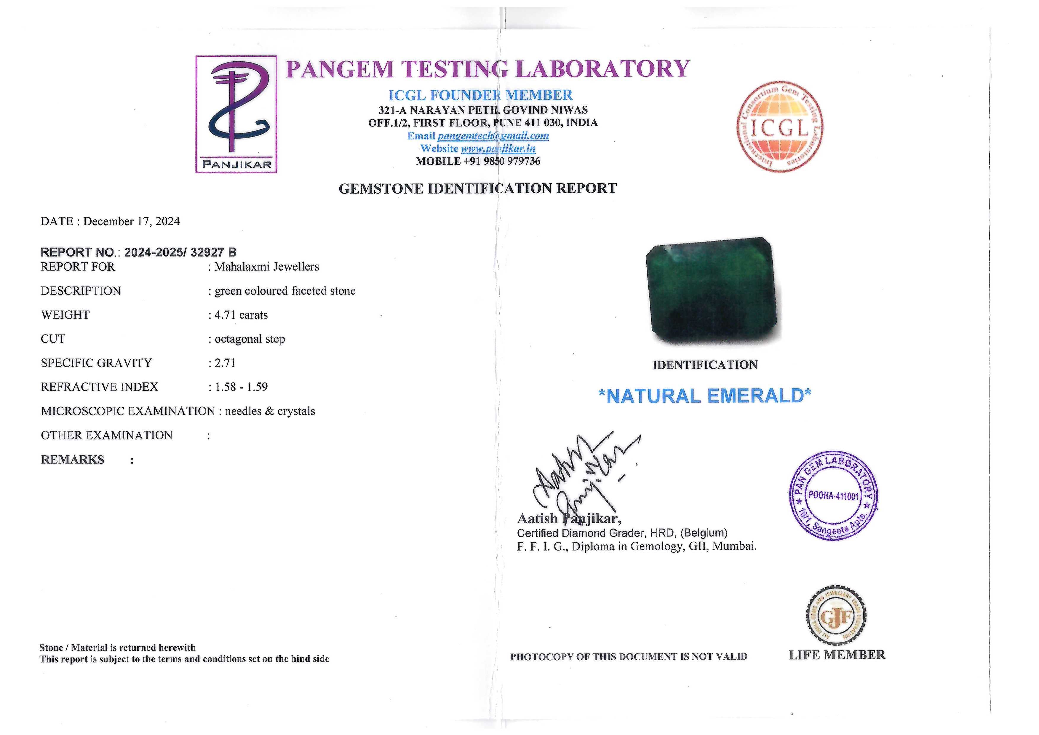 Real Emerald 4.71 caret