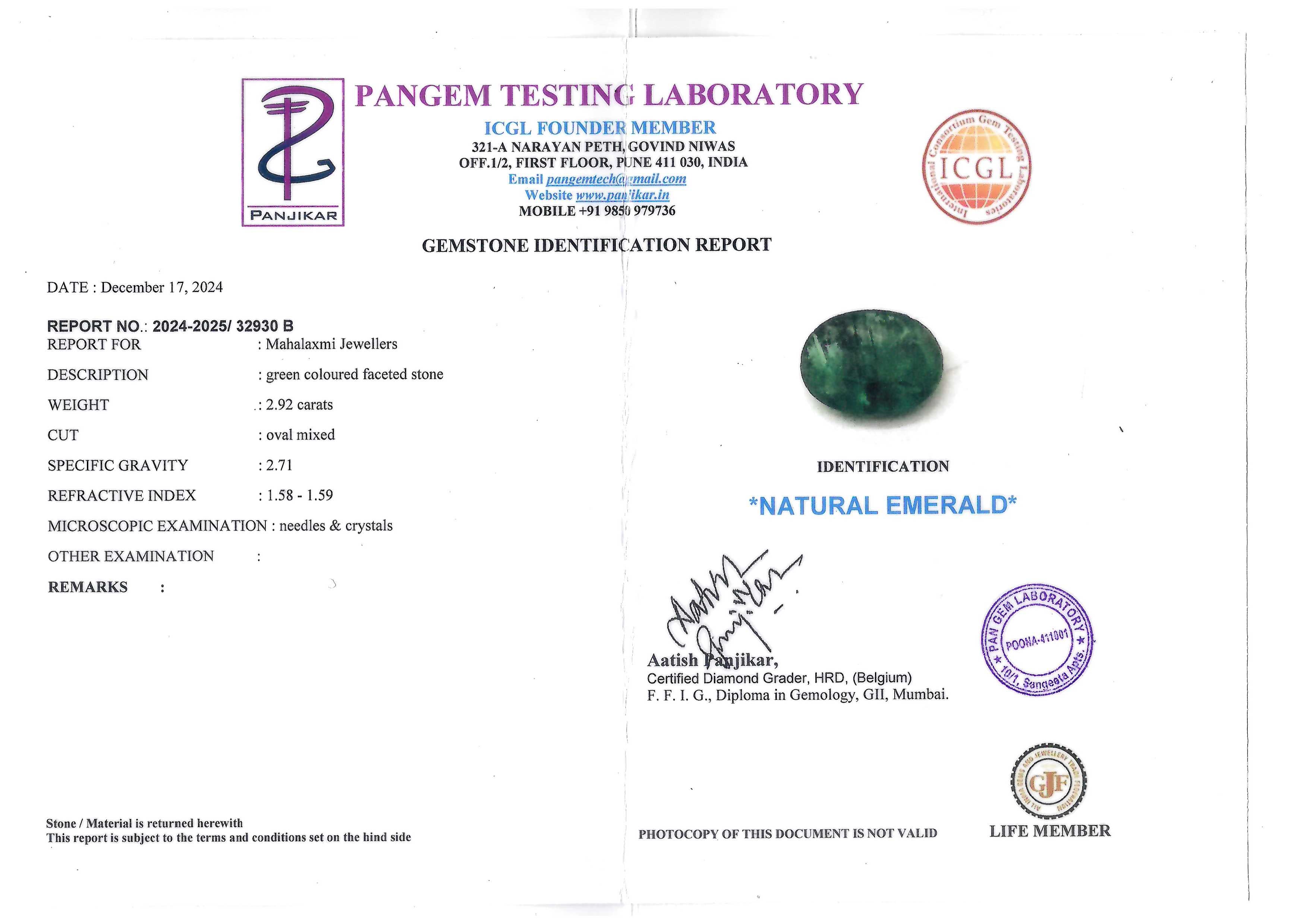 Real Emerald 2.18 caret