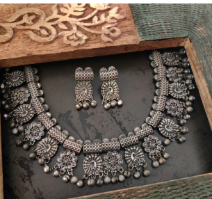 Tribal Real Silver Plated Necklace