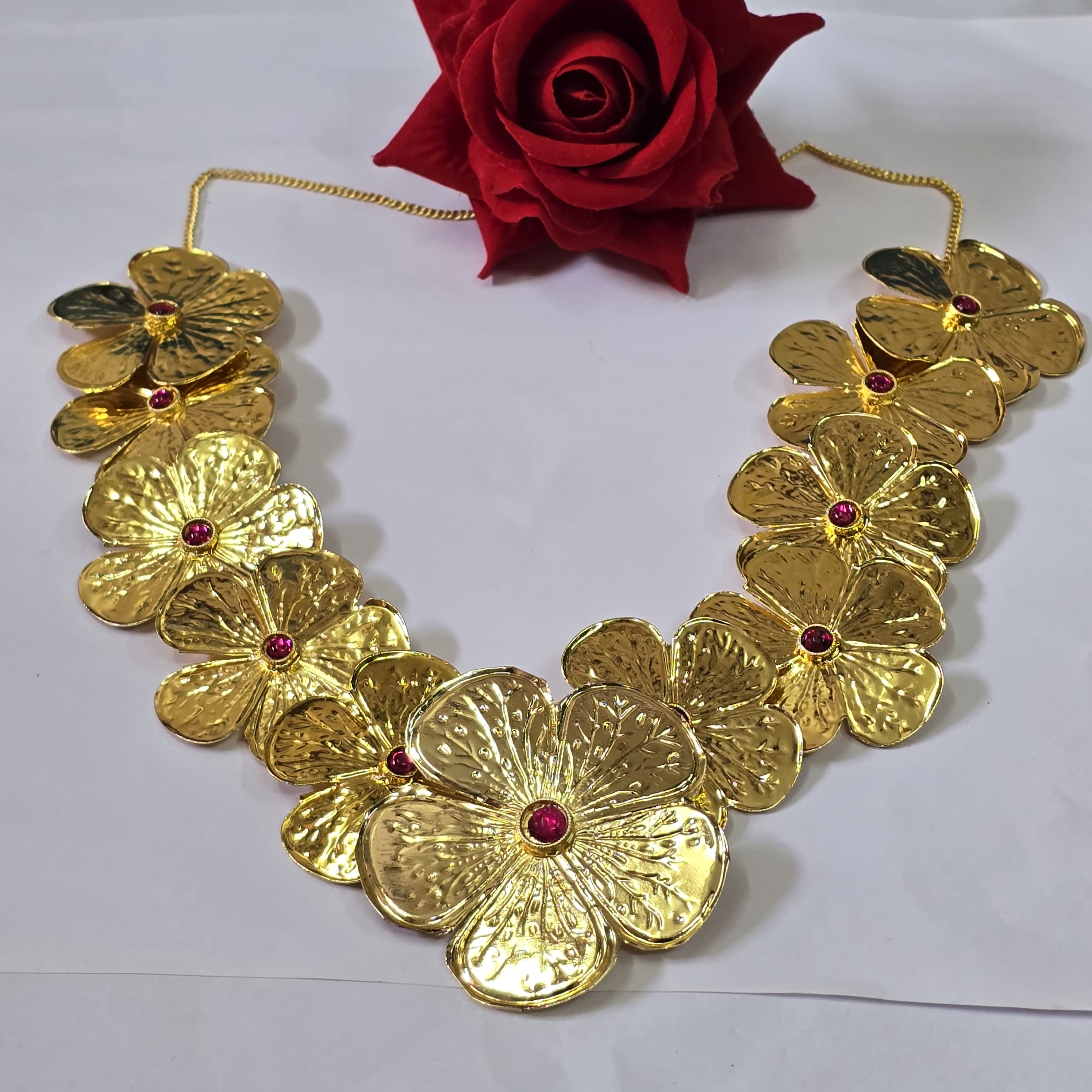 Jaswand Haar full work for Ganpati & gouri - 14