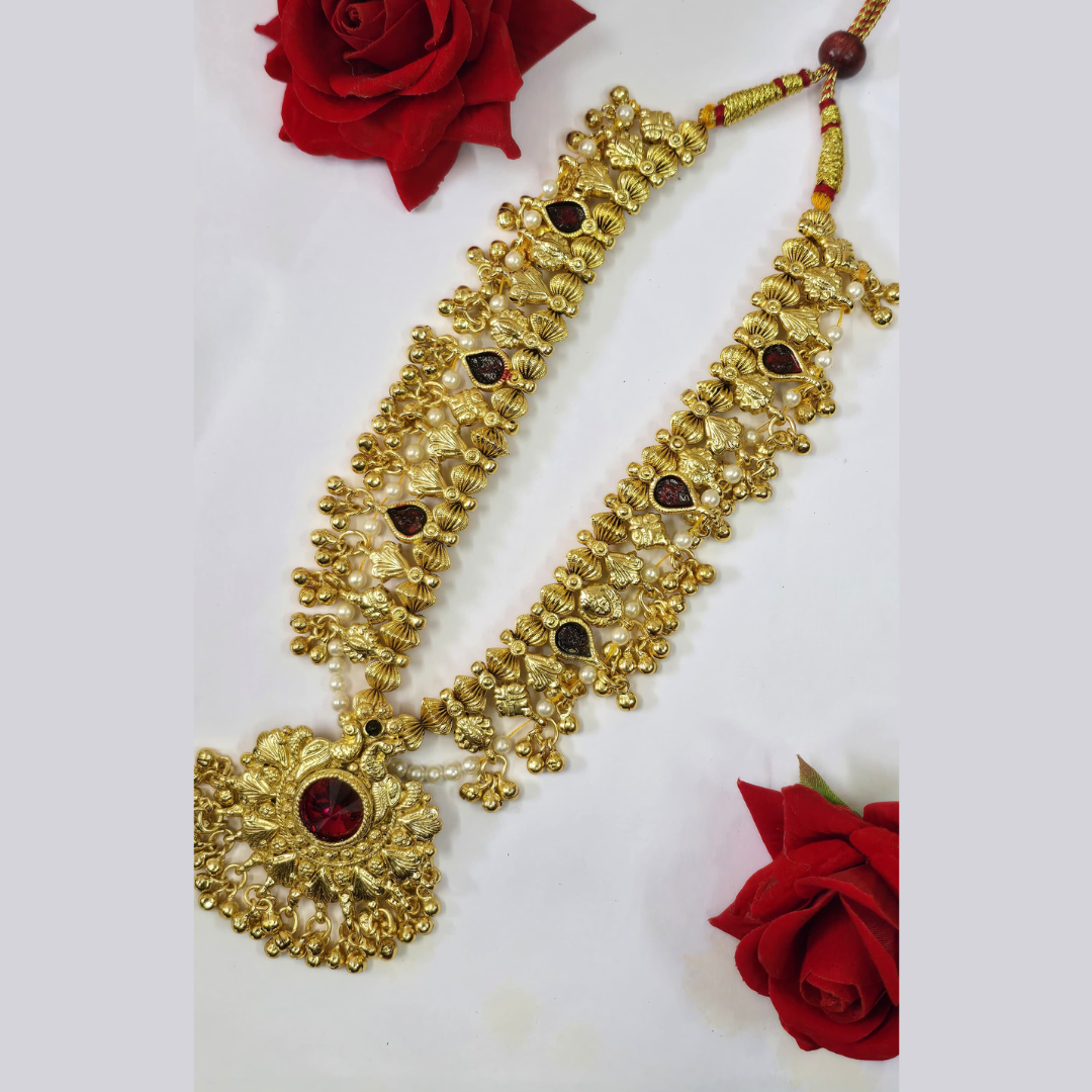 1gm gold - kolhapuri saaj set - fusion 3