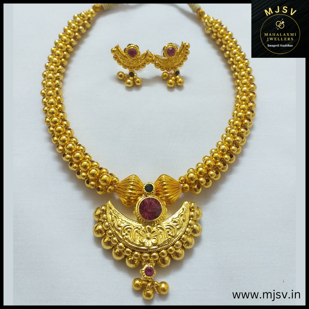 1gm gold chandrakor thushi set