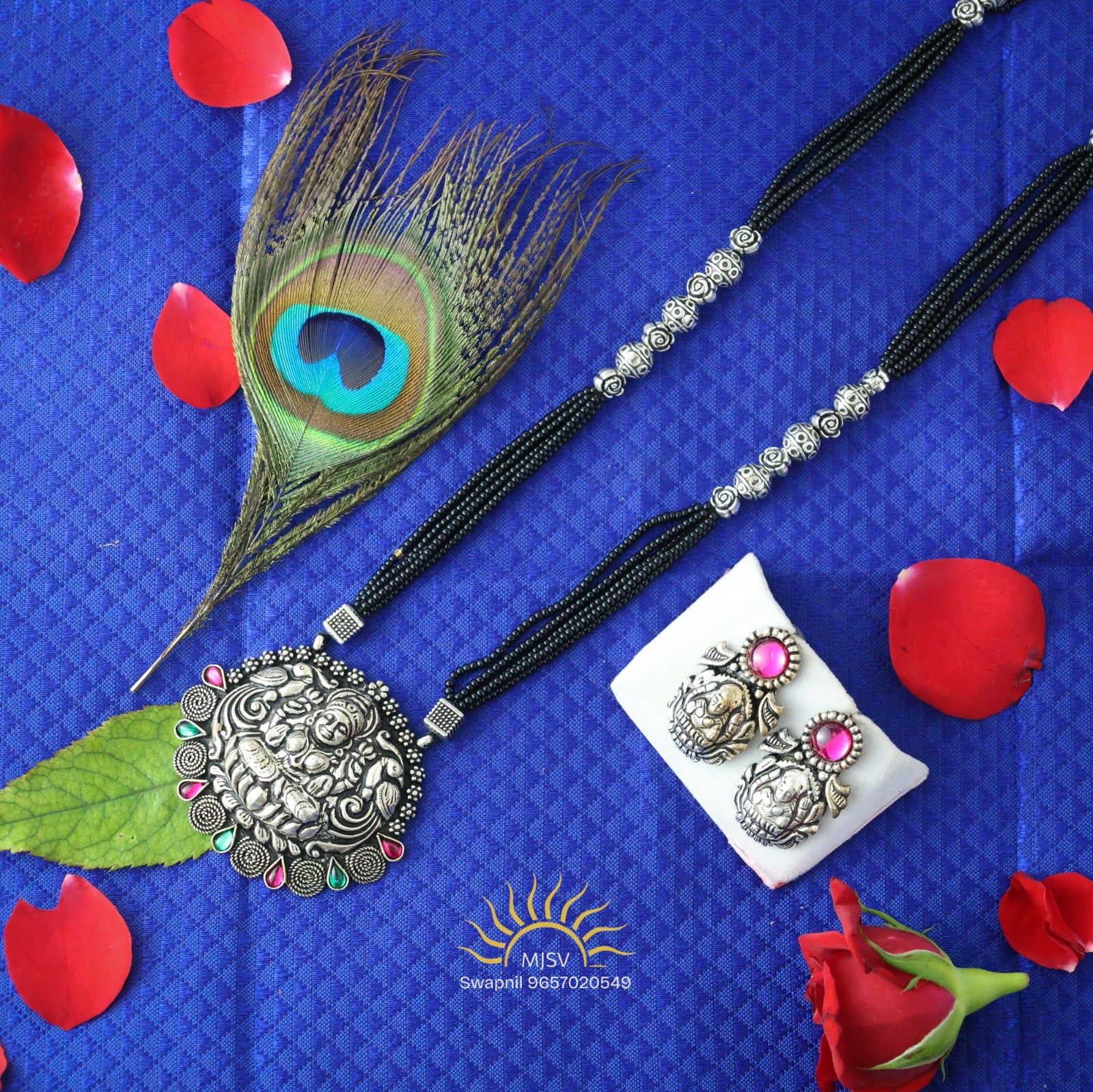 Silver Oxi Shatakshi Mangalsutra