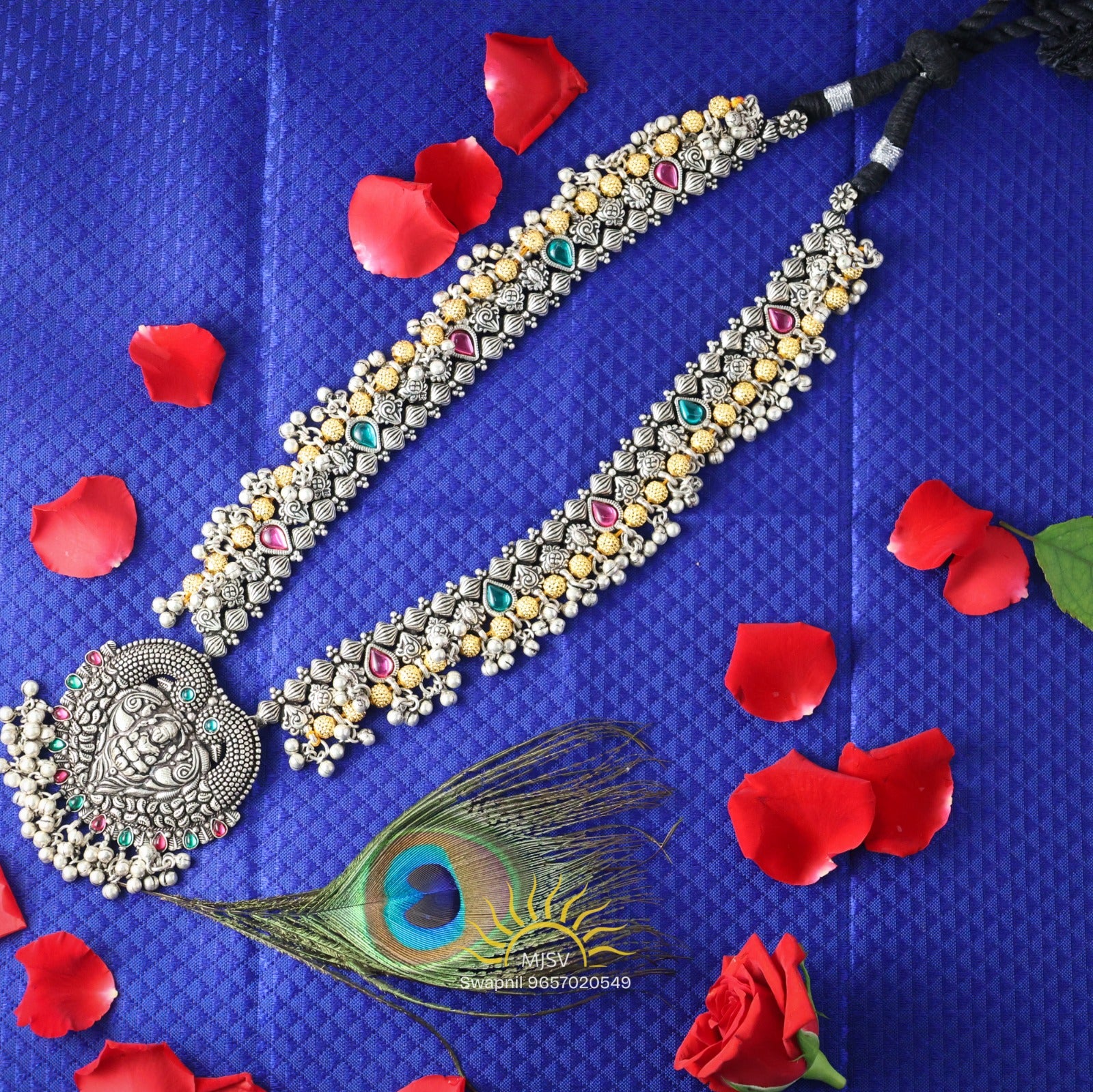 Oxidized Kolhapuri Fusion Saaj