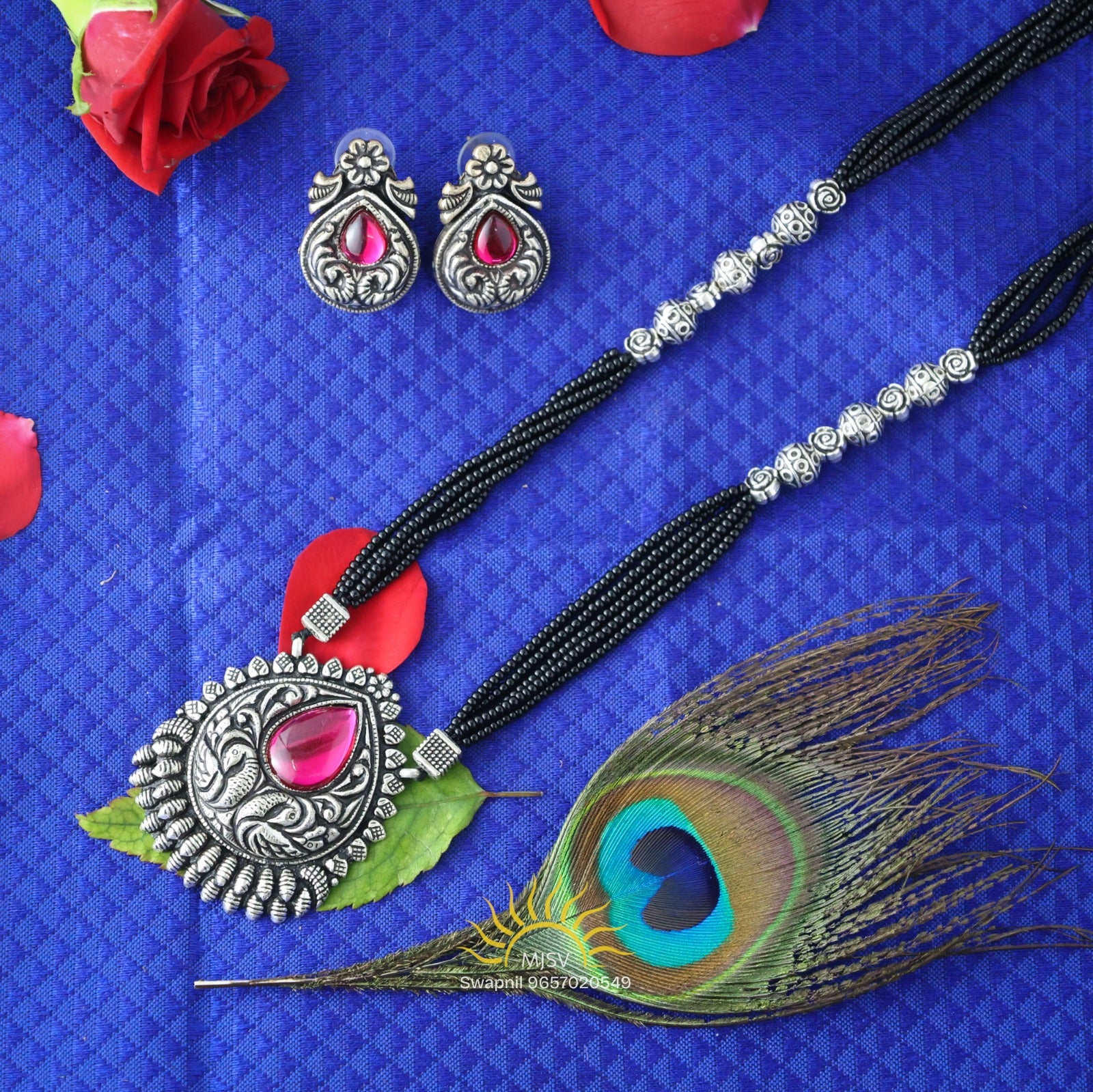 Silver Oxi Tilaka Mangalsutra