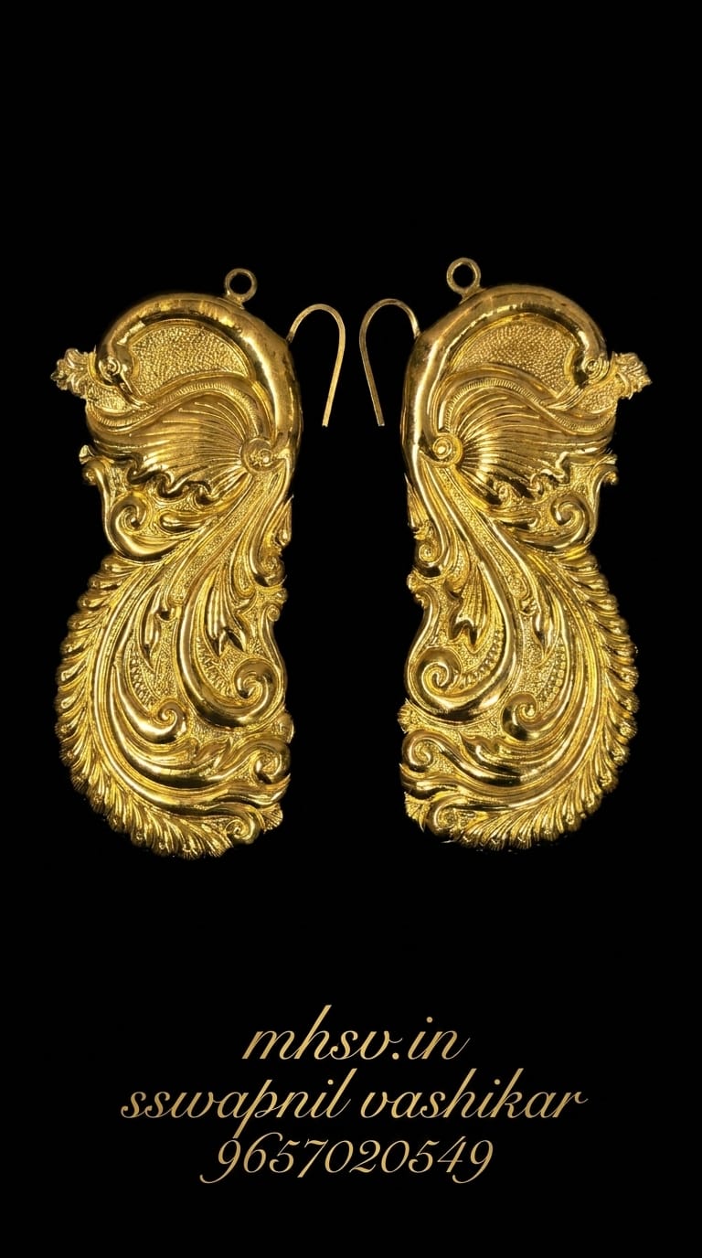 Real Gold kundal for Diety / God Idols