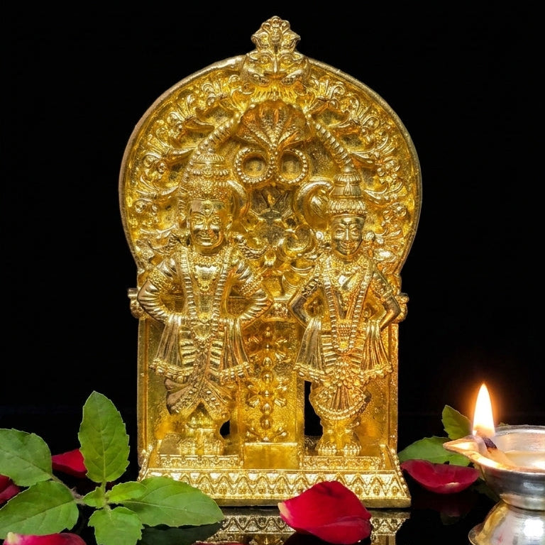 Vitthal Rukmini In Brass / Panchadhatu / Ashtdhatu