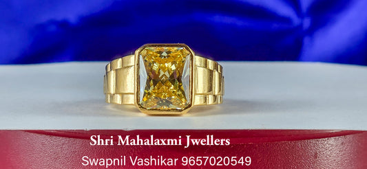Yellow stone Ring