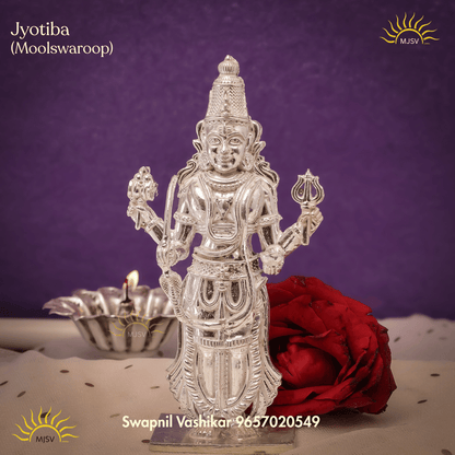 Jotiba Murti In Silver In Mul Swarup
