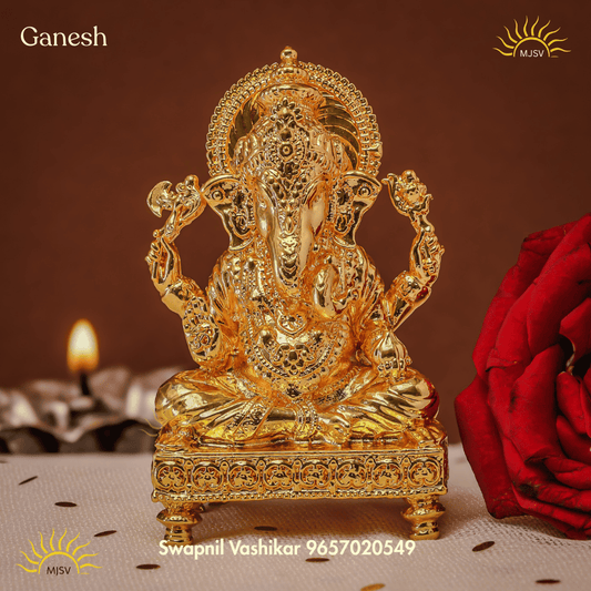 Dagadusheth Ganpati Idol in panchdhatu new version
