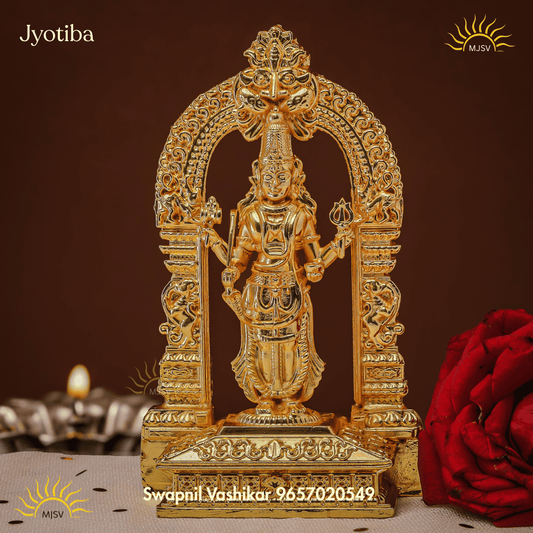 Jyotiba Swayambhu idol in Panchdhatu with Prabhawal