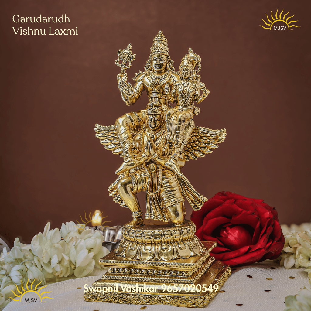 Garudharudh vishnu lakshmi in Panchdhatu