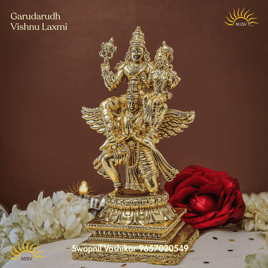Garudharudh vishnu lakshmi in Panchdhatu