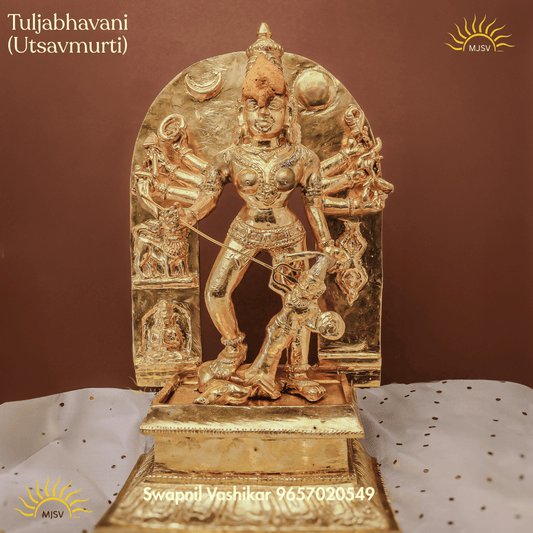 Tuljabhavani Utsav murti Swarup rup idol  in panchdhatu 13 inch