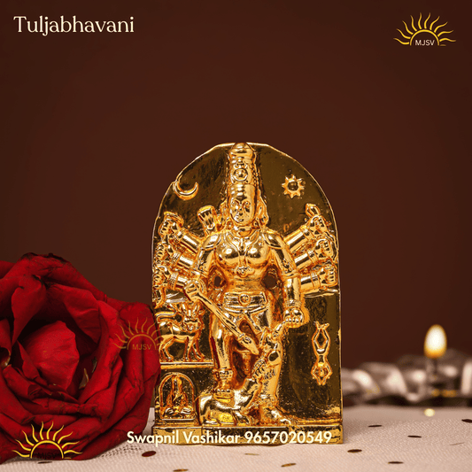 Tuljabhavani main rup idol in Panchdhatu 3 inches New Version .
