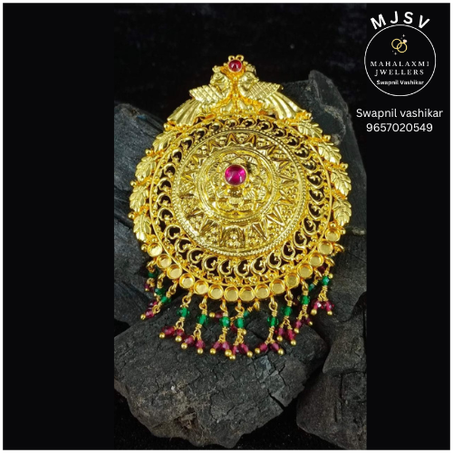 Silver Urvi Pendent with gold coated