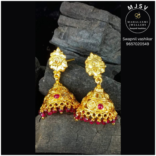 Silver Teja earrings with gold coated