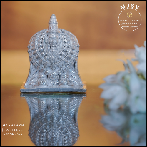 Tuljabhavani alankar puja idol in real silver