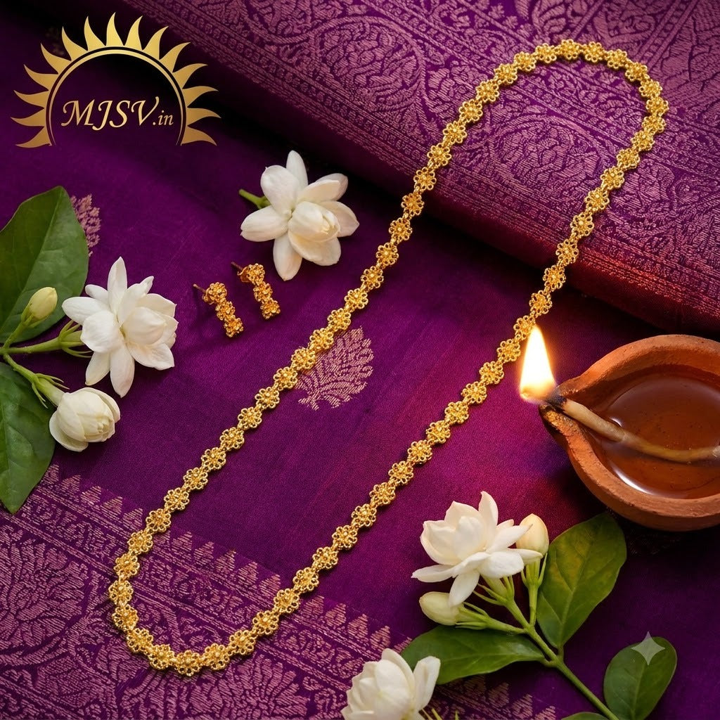 Traditional Maharashtrian Bakul haar 1 line