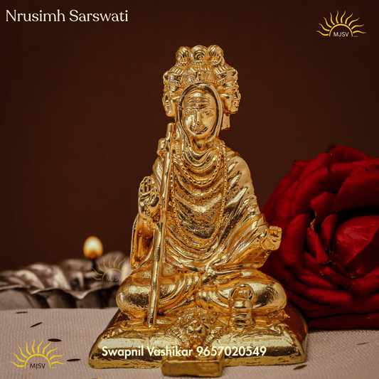 Nrusinh Saraswati Maharaj Murti In Panchdhatu