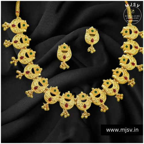 1gm gold aarya necklace set