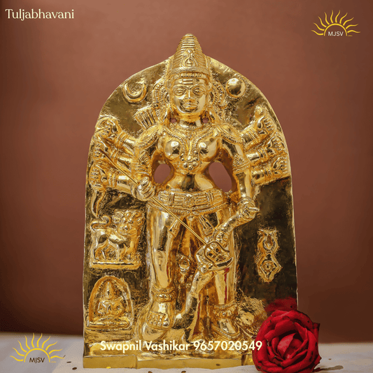 Tuljabhavani main rup idol 10 inches in panchdhatu