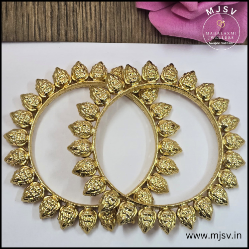 Real gold coated Laxmi Bangles