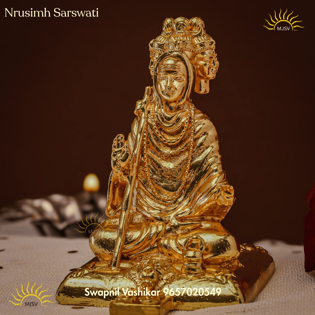 Nrusinh Saraswati Maharaj Murti In Panchdhatu