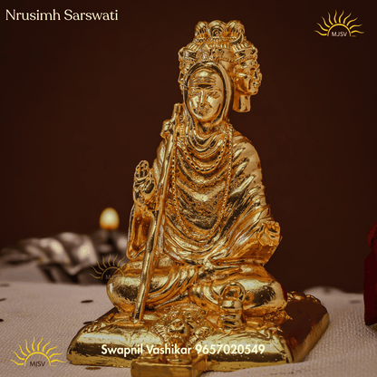 Nrusinh Saraswati Maharaj Murti In Panchdhatu