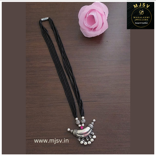 Silver Coated short Mangalsutra set 9