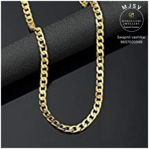 Flat Chain for men in Real Gold