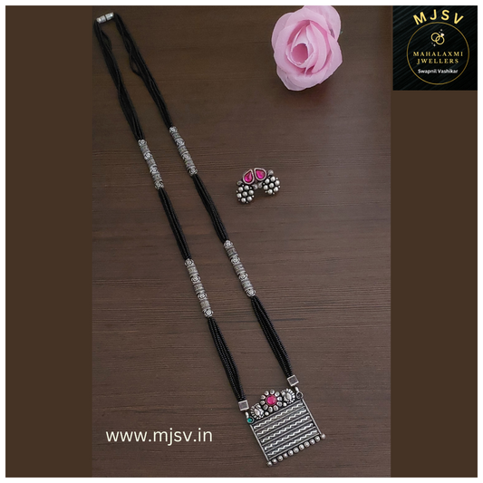 Real silver coated Long Mangalsutra set 2