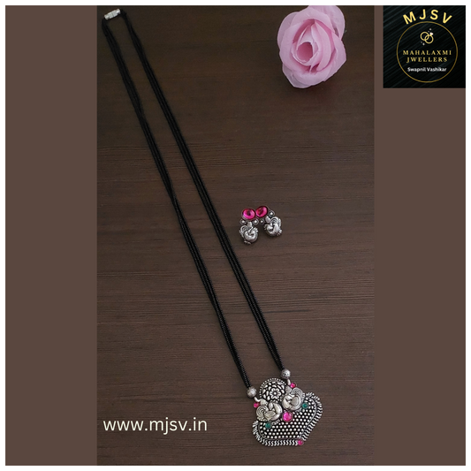 Real silver coated Long Mangalsutra set 3