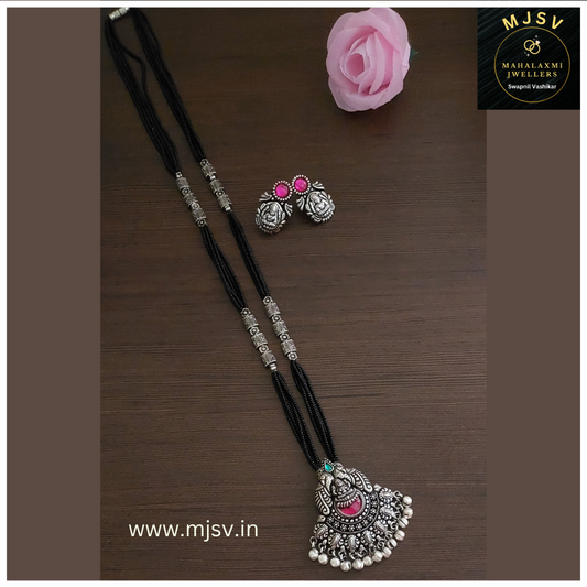 Real silver coated Long Mangalsutra set 4