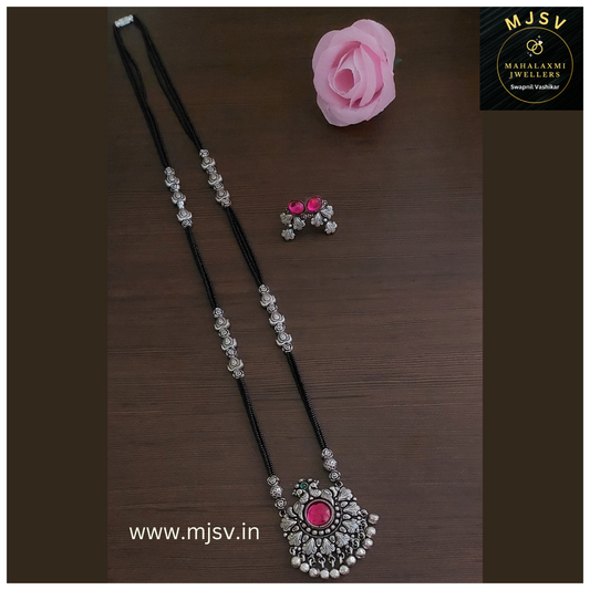 Real silver coated Long Mangalsutra set 5