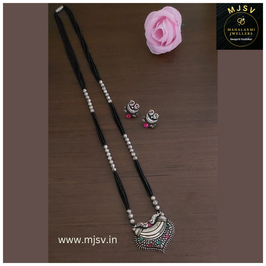 Real silver coated Long Mangalsutra set 6