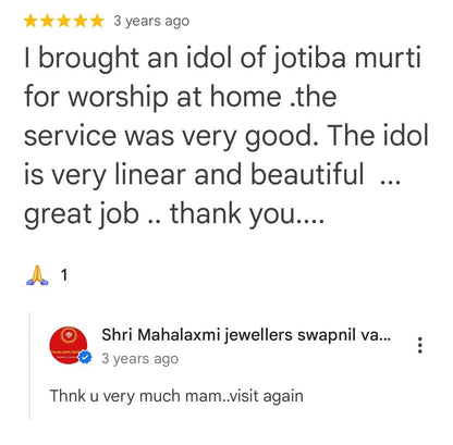 jotiba murti in silver