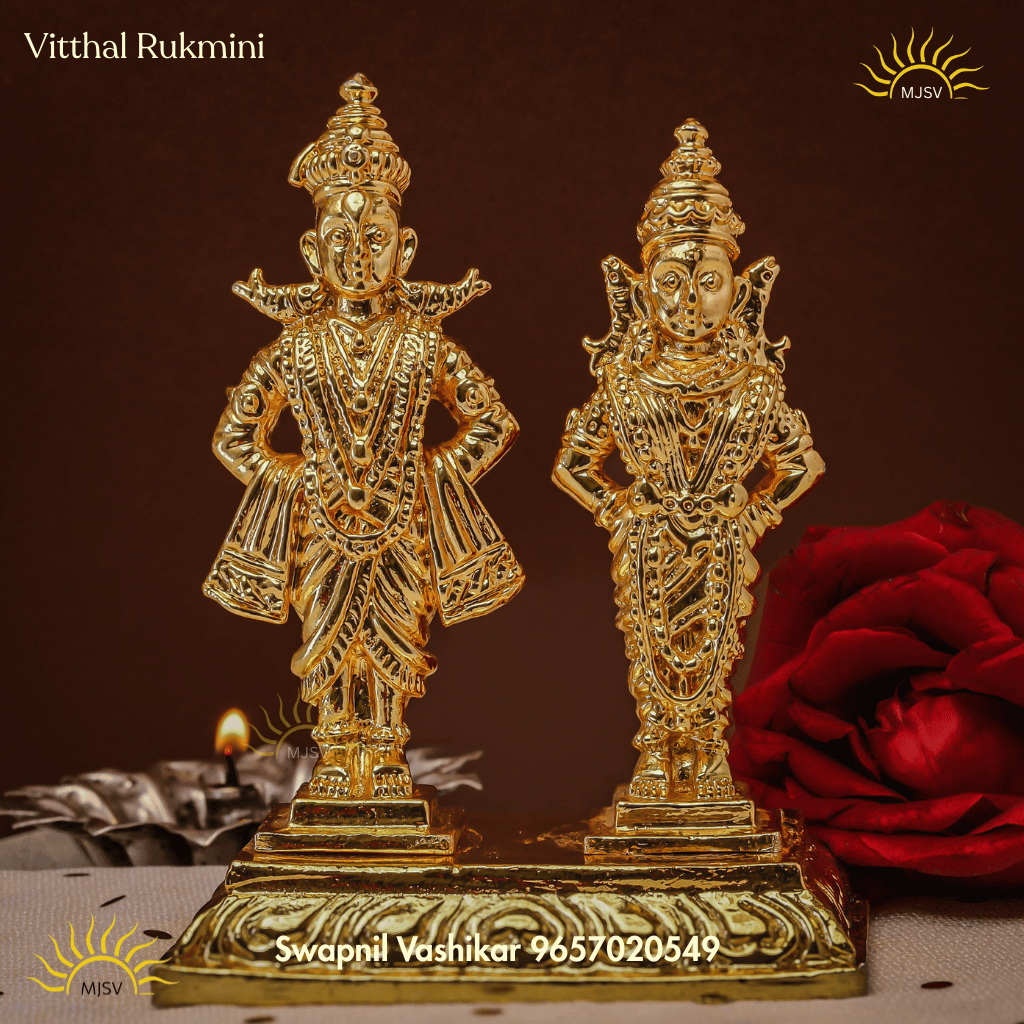 Vithal rukmini 3d idol in Panchdhatu