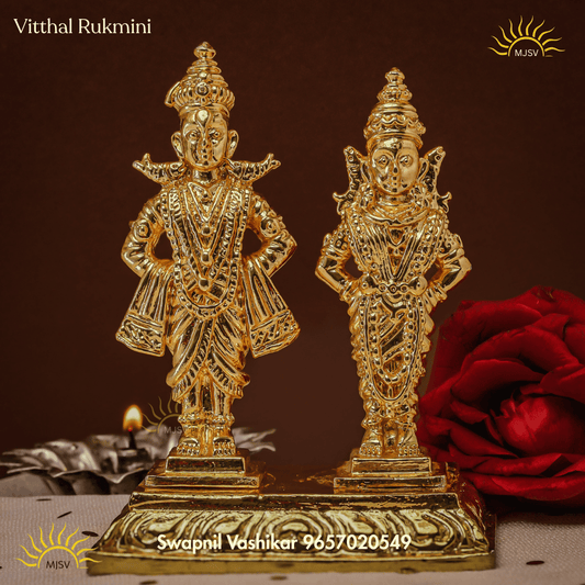 Vithal rukmini 3d idol in Panchdhatu