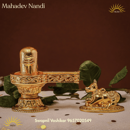 Mahadev pindi and nandi in panchdhatu