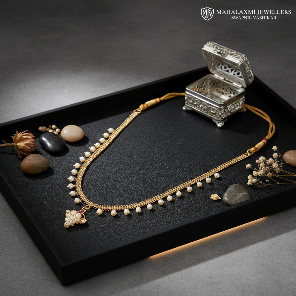 Designer Kolhapuri Pearl Thushi With Designer Locket