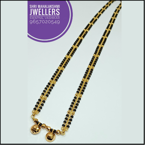 Traditional Long mangalsutra in real gold